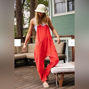 Free people movement hot shot onesie scarlet small new